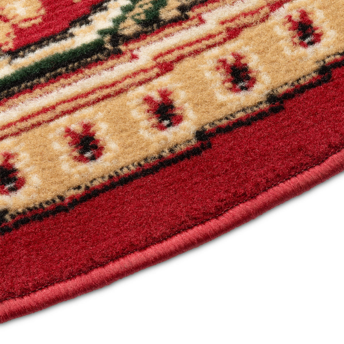 TEPPICH ATLAS rund rot floral 200/200 cm - Rot, Textil (200/200cm) - Tapiso