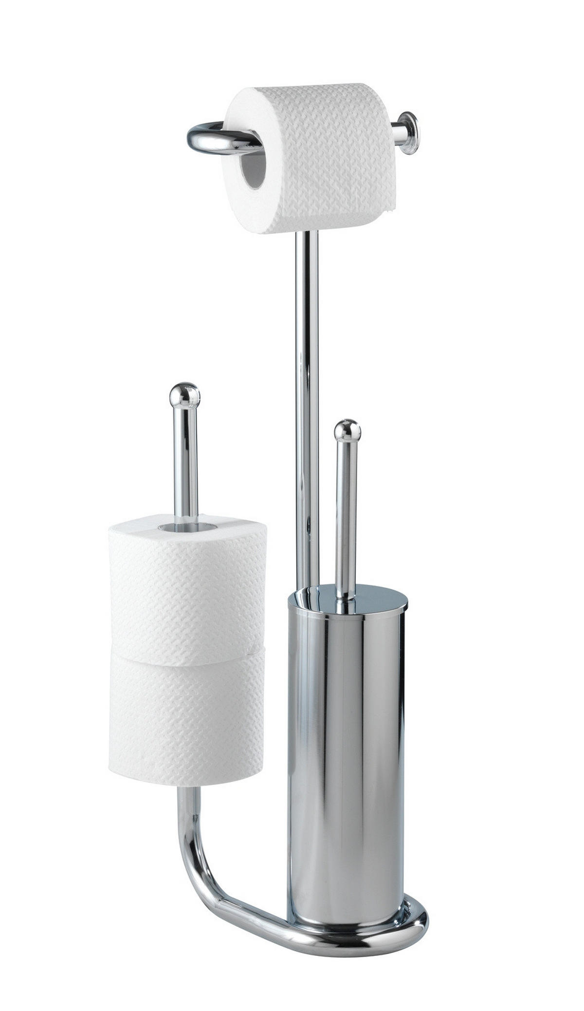 STAND-WC-GARNITUR Universalo 23/20/62,5 cm - Silberfarben, Metall (20/62.5/23cm) - Wenko