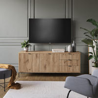 LOWBOARD Eliza Viking Oak 150.1 x 60 cm mit 3 Schubladen, 2 Türen - Eichefarben, Holzwerkstoff (150/60/42cm) - Vicco