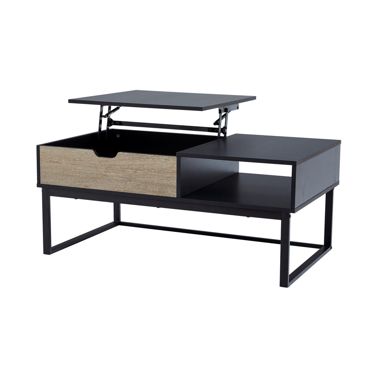 COUCHTISCH Schwarz - Schwarz, Holzwerkstoff (45.1/60.3/45.1cm) - Teamson Home