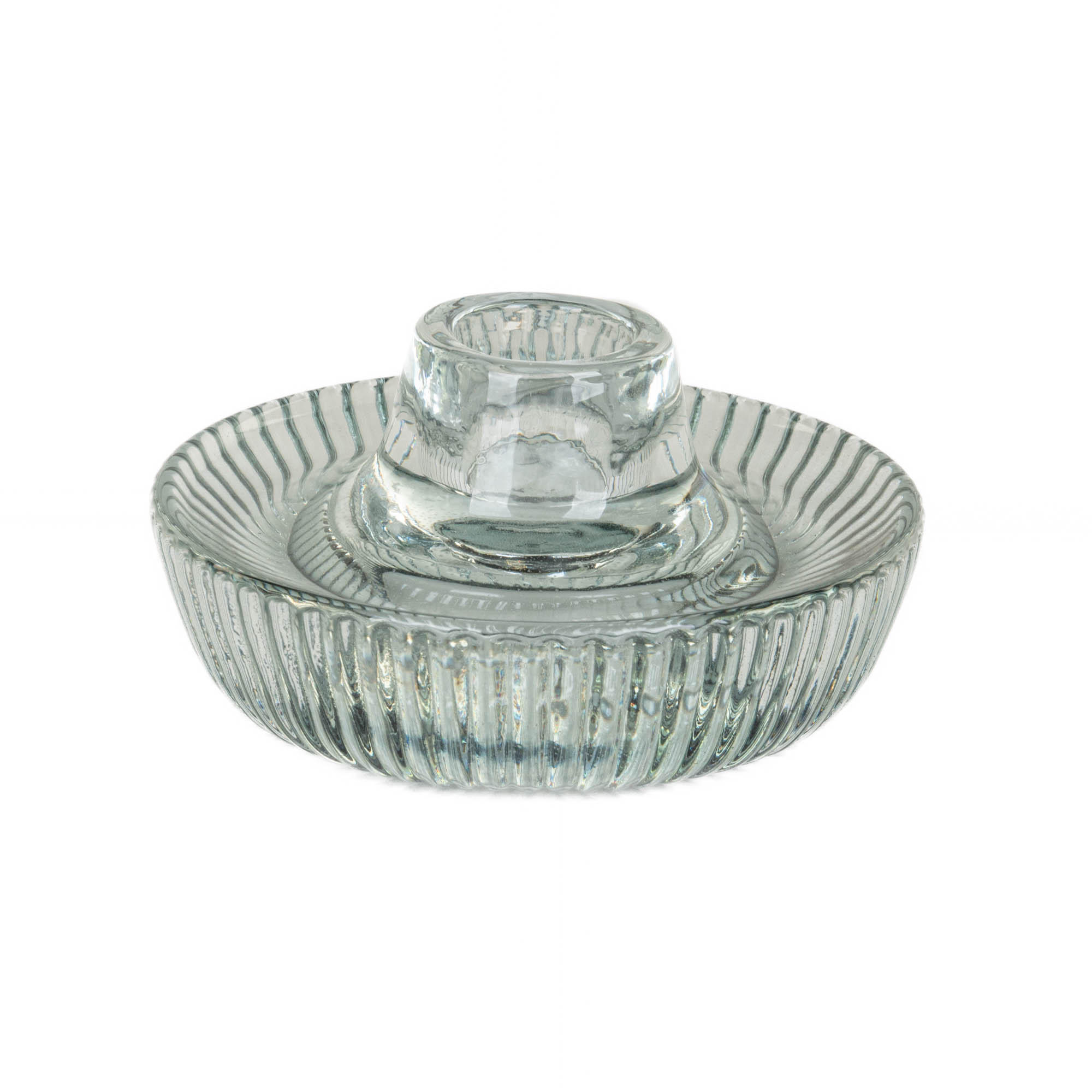 KERZENSTÄNDER aus Glas Arty 10/10/5 cm - Grün, Glas (10/5/10cm) - Homea