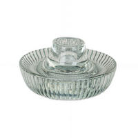 KERZENSTÄNDER aus Glas Arty 10/10/5 cm - Grün, Glas (10/5/10cm) - Homea