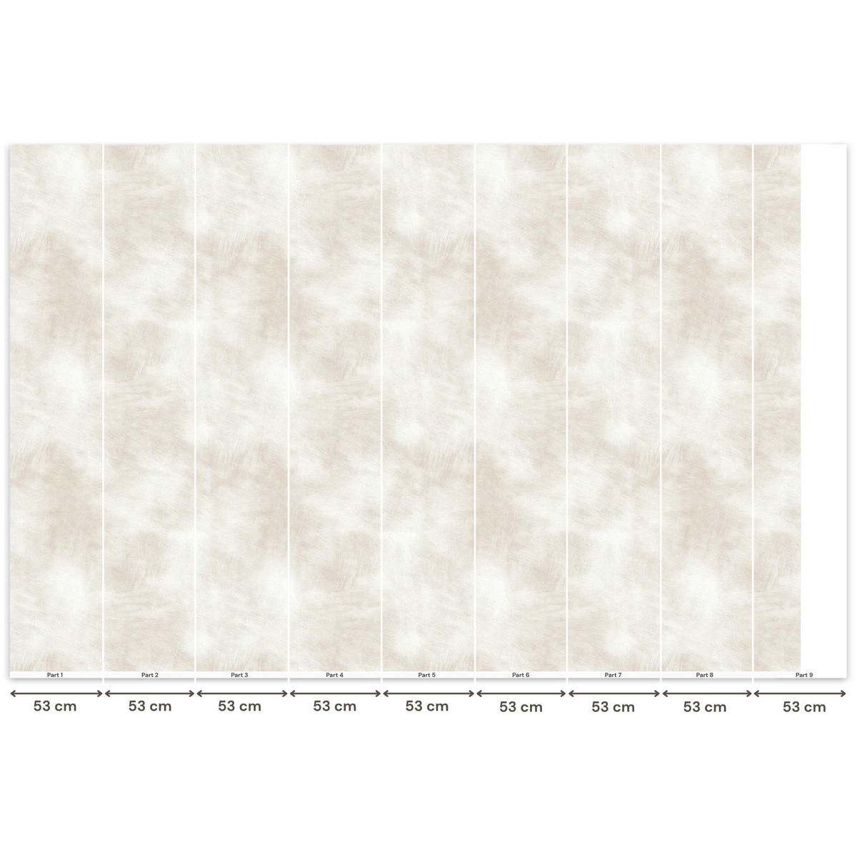 TAPETE - Dezent - Textur - Beige - 450x300 cm - Creme, Papier (450/300cm) - OnlyWow