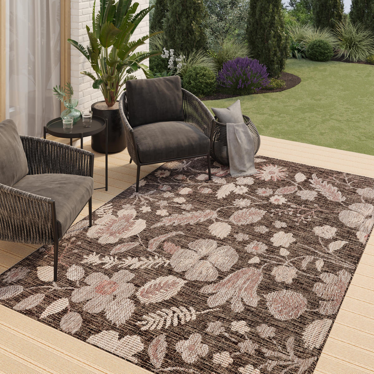 TEPPICH MELISSA DUNKELBRAUN 150/240 cm - Dunkelbraun, Textil (150/240cm) - Tapiso
