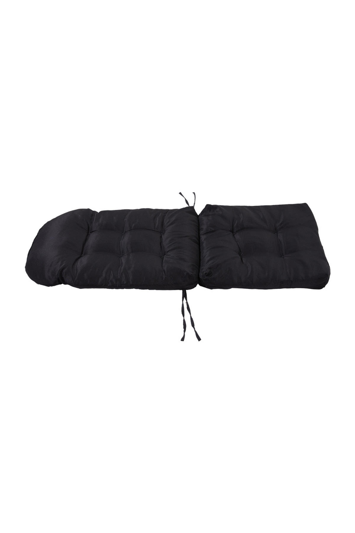STUHLKISSEN aus Polyester PP-Baumwolle in Schwarz Wasserfest 125 x 53 cm - Schwarz, Textil (53/125cm) - Livingandhome