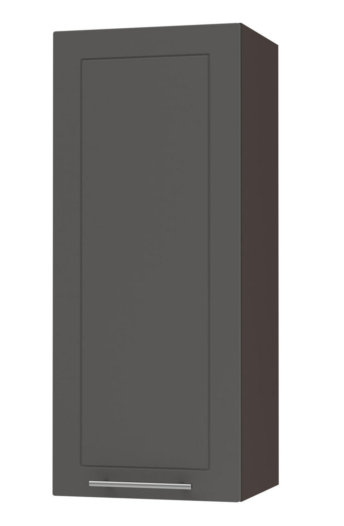 KÜCHENHÄNGESCHRANK Kvantum W4/40 Graphit Matt / Lava Matt 40 / 32,5 / 96cm - Dunkelgrau/Graphitfarben, Holz/Holzwerkstoff (40/96/32.5cm) - Feldmann-Wohnen
