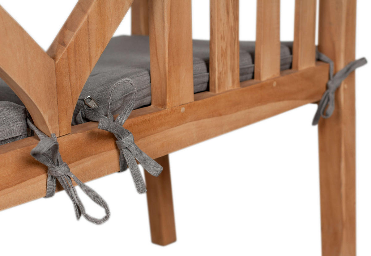 SITZKISSEN Auflage 2er Set grau - Grau, Textil (50/50/4cm) - Mr. Deko