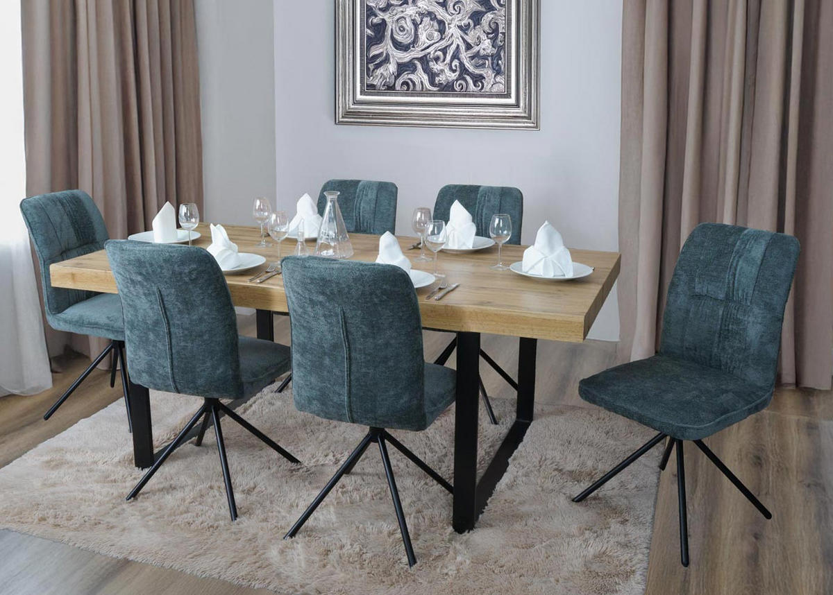 ESSZIMMERSTUHL Blau - Blau, Textil (47/95/50cm) - MCW