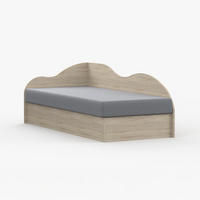 BETT SOLO Lattenrost, 80/200 in Aragon 93 - Grau/Sonoma Eiche, Holzwerkstoff (80/200cm) - imoebel24
