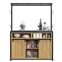 KÜCHENINSEL Schrank Arbeitsplatte Stromanschluss Schwarz - Naturfarben, Metall (107/183/62cm) - FLIEKS