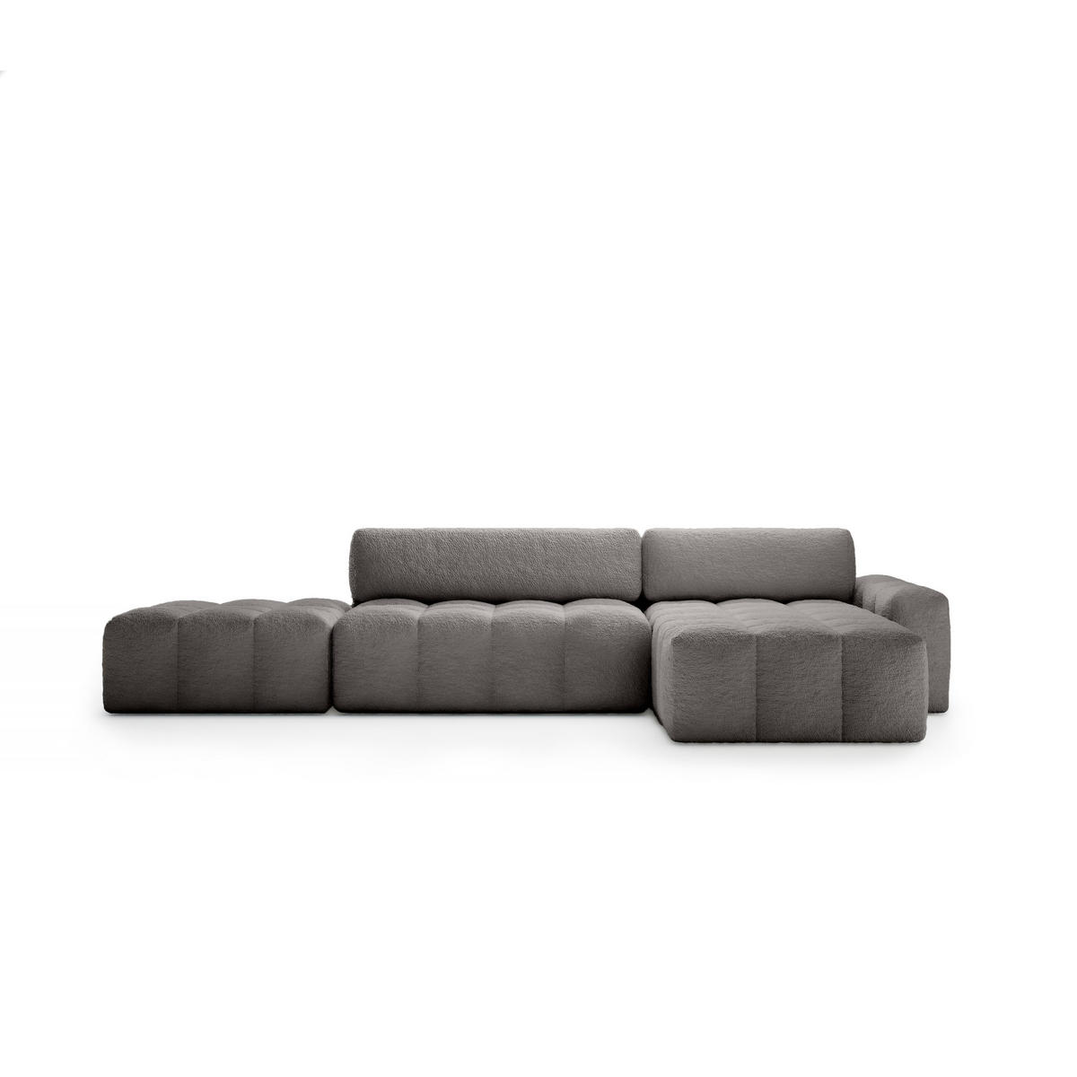 ECKSOFA mit Schlaffunktion Liptitz La, Grau - Grau, Textil (100/363cm) - Fedve