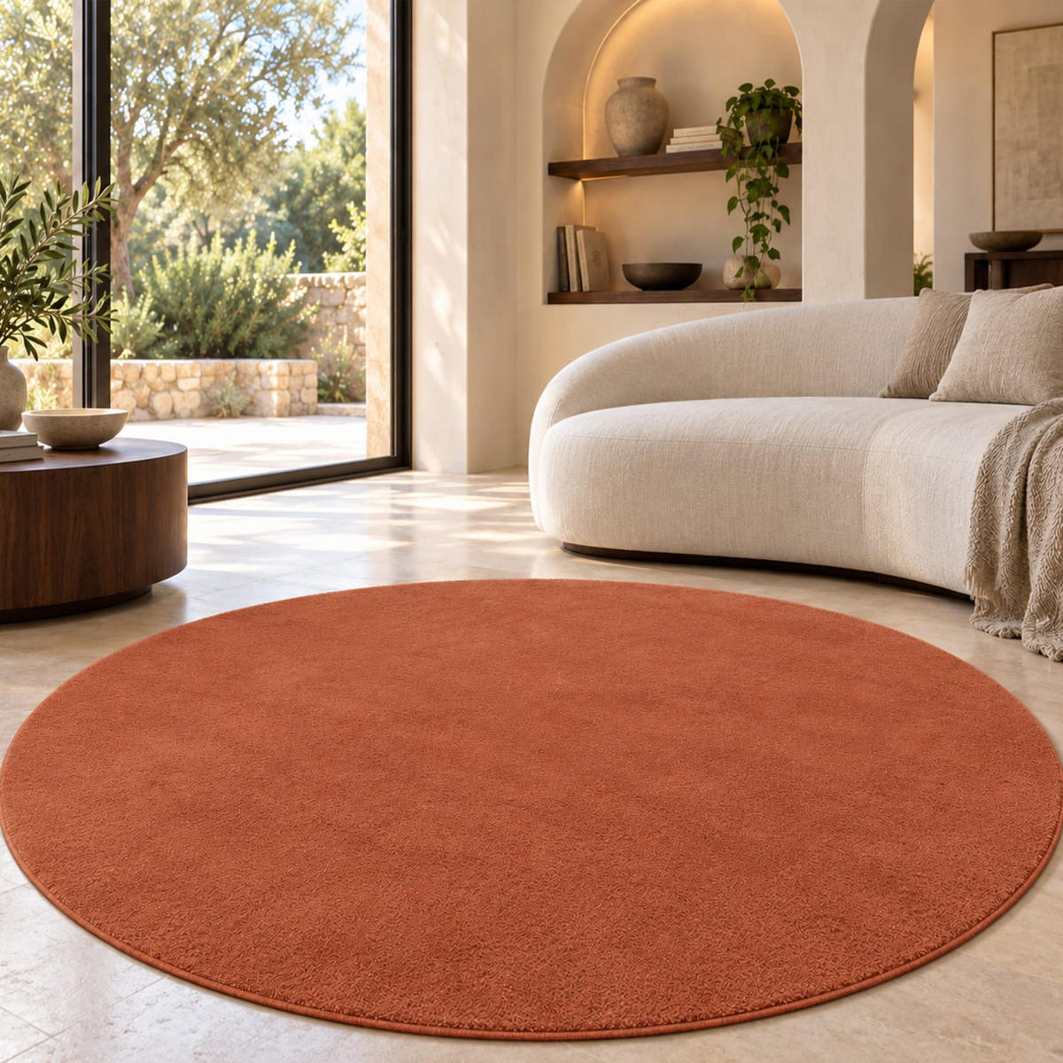 KURZFLORTEPPICH 200/200 cm Cadiz 630 - Kupferfarben, Kunststoff (200/200cm) - Paco Home