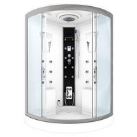 DAMPFDUSCHE Duschkabine D26-EH-EA 130x130 cm - Weiß, Glas/Kunststoff (130/130/220cm) - AcquaVapore by Sandra Jentho