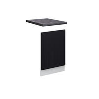 FRONTBLENDE Fame-Line, Schwarz gestreift, 45 cm, AP Anthrazit - Schwarz/Weiß, Holzwerkstoff (45/67.4/1.6cm) - Vicco