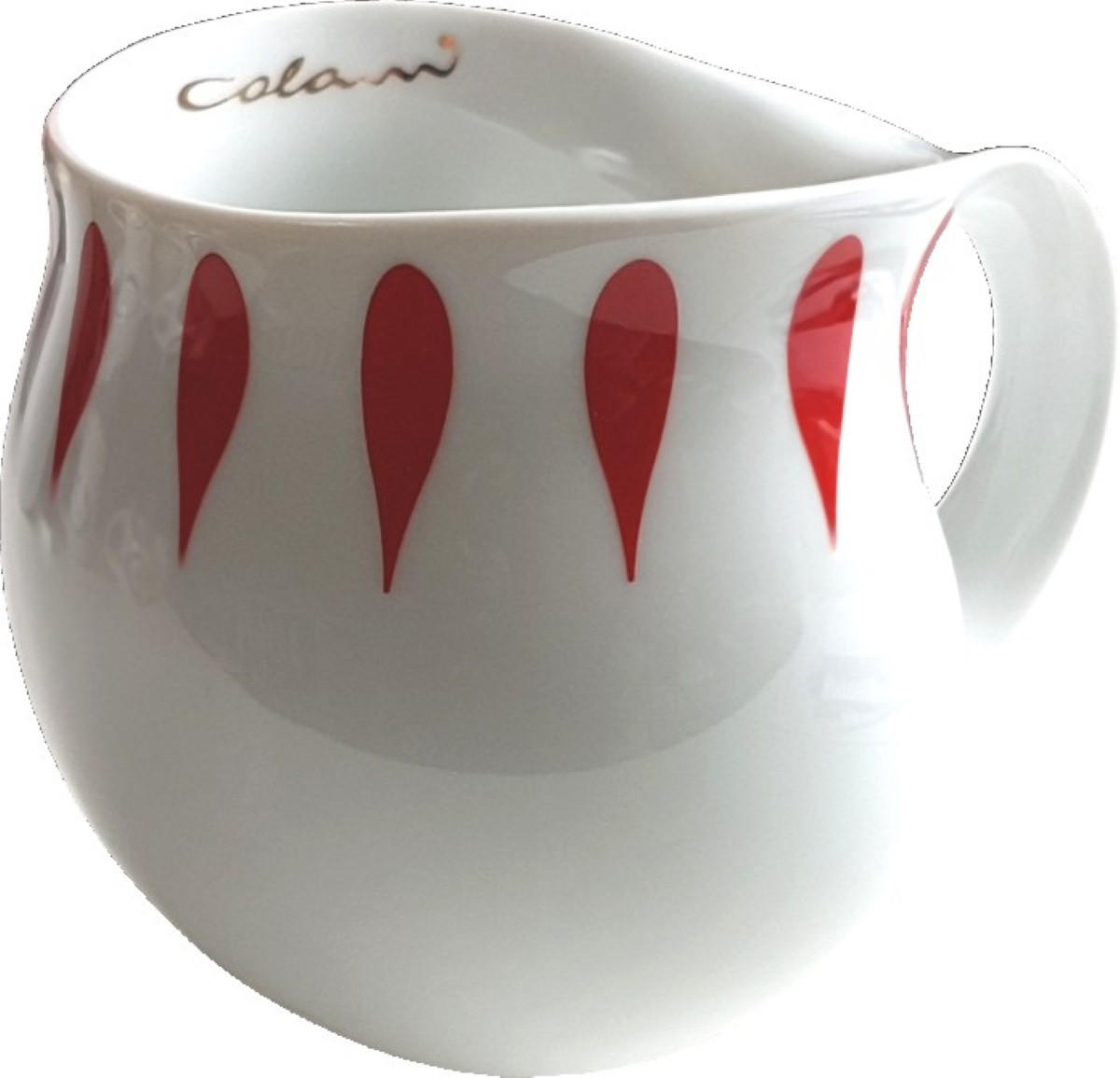 Luigi Colani Porzellan Kaffeebecher Mehrfarbig, Rot, Gold