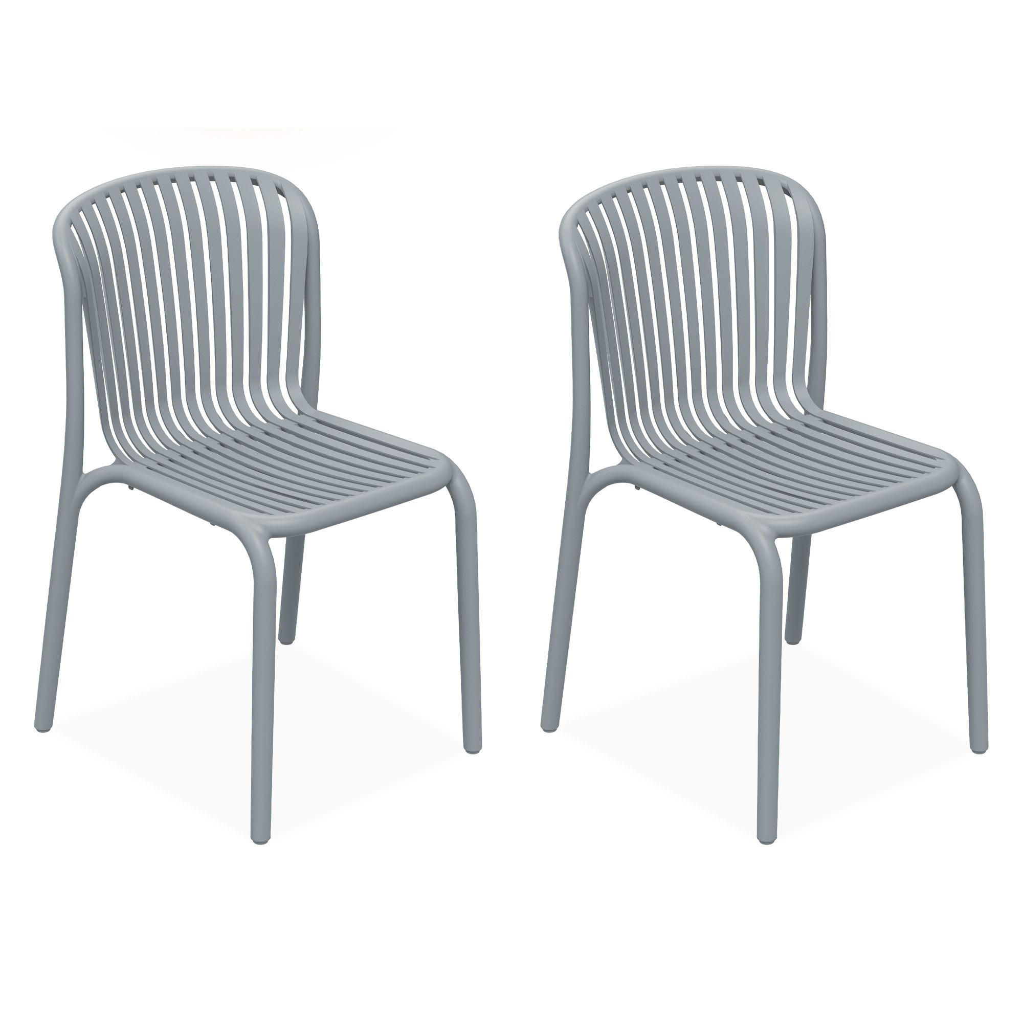 Konsimo® Gartenstuhl Grau 52x82.5x53 cm