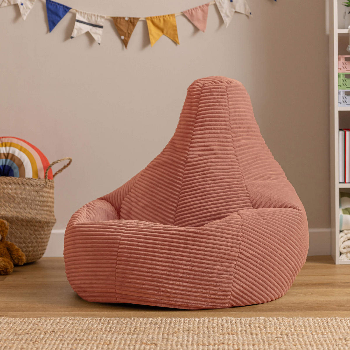 SITZSACK für Kinder Sessel aus Cord 2-tlg. - Pink, Textil (69/59/65cm) - icon