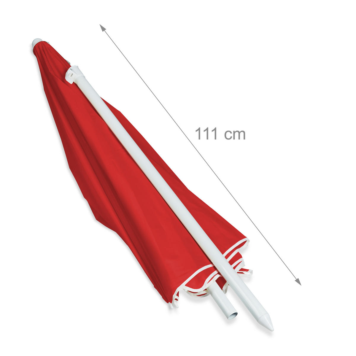 SONNENSCHIRM - Rot, Textil/Metall (180/180cm) - Relaxdays