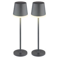 LED AUSSENLEUCHTE Solarleuchte Anthrazit - Anthrazit, Metall (11/11/41cm) - Globo Lighting