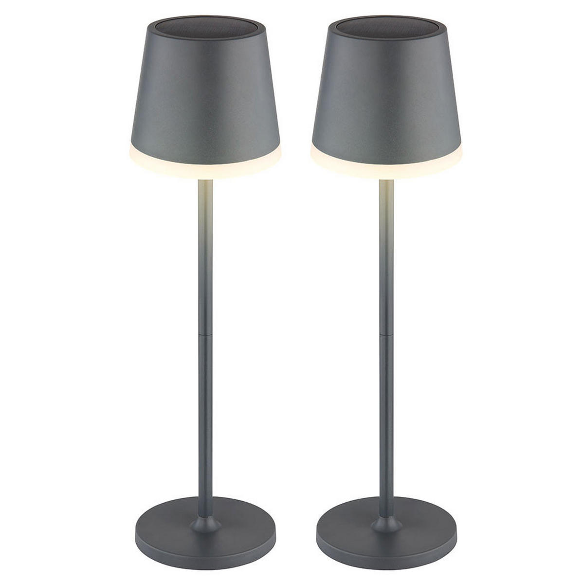 LED AUSSENLEUCHTE Solarleuchte Anthrazit - Anthrazit, Metall (11/11/41cm) - Globo Lighting