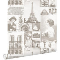 TAPETE Paris Ansicht 53 cm x 10.05 m - Beige, Papier (53/1000cm) - ESTAhome