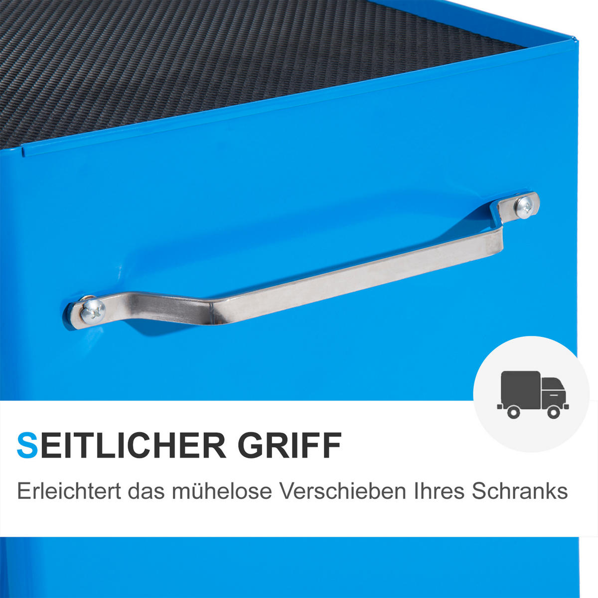 WERKZEUGSCHRANK DE-10526 5 Schubladen, rollbar Blau - Blau, Metall (33/82.5/61.5cm) - ComfortXL
