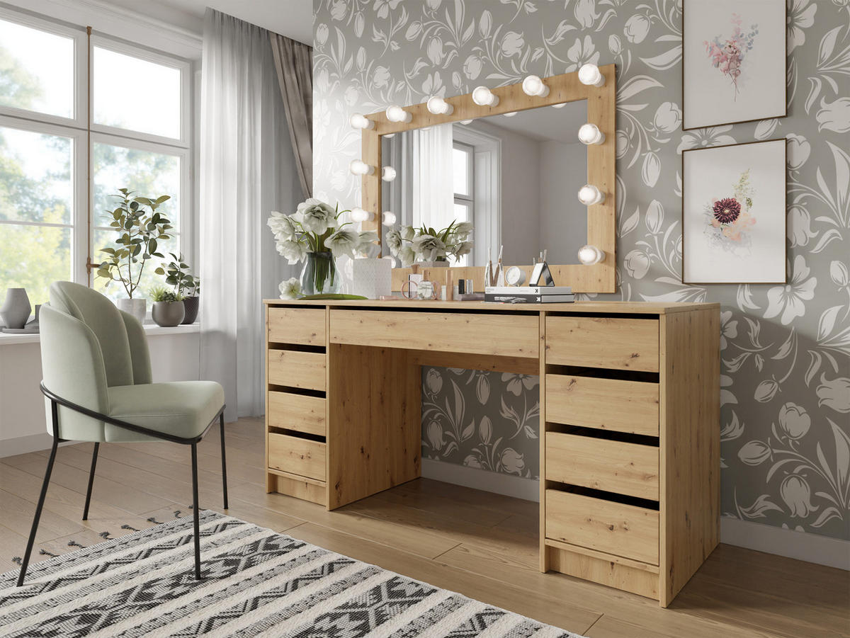 SCHREIBTISCH Ada Bis - Eiche Artisan, Holzwerkstoff (55/154/76cm) - MIRJAN24