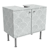 WASCHBECKENUNTERSCHRANK Boho Bogen Muster Eucalyptus 60/55/35 cm - Türkis, Holzwerkstoff (60/55/35cm) - Bilderwelten