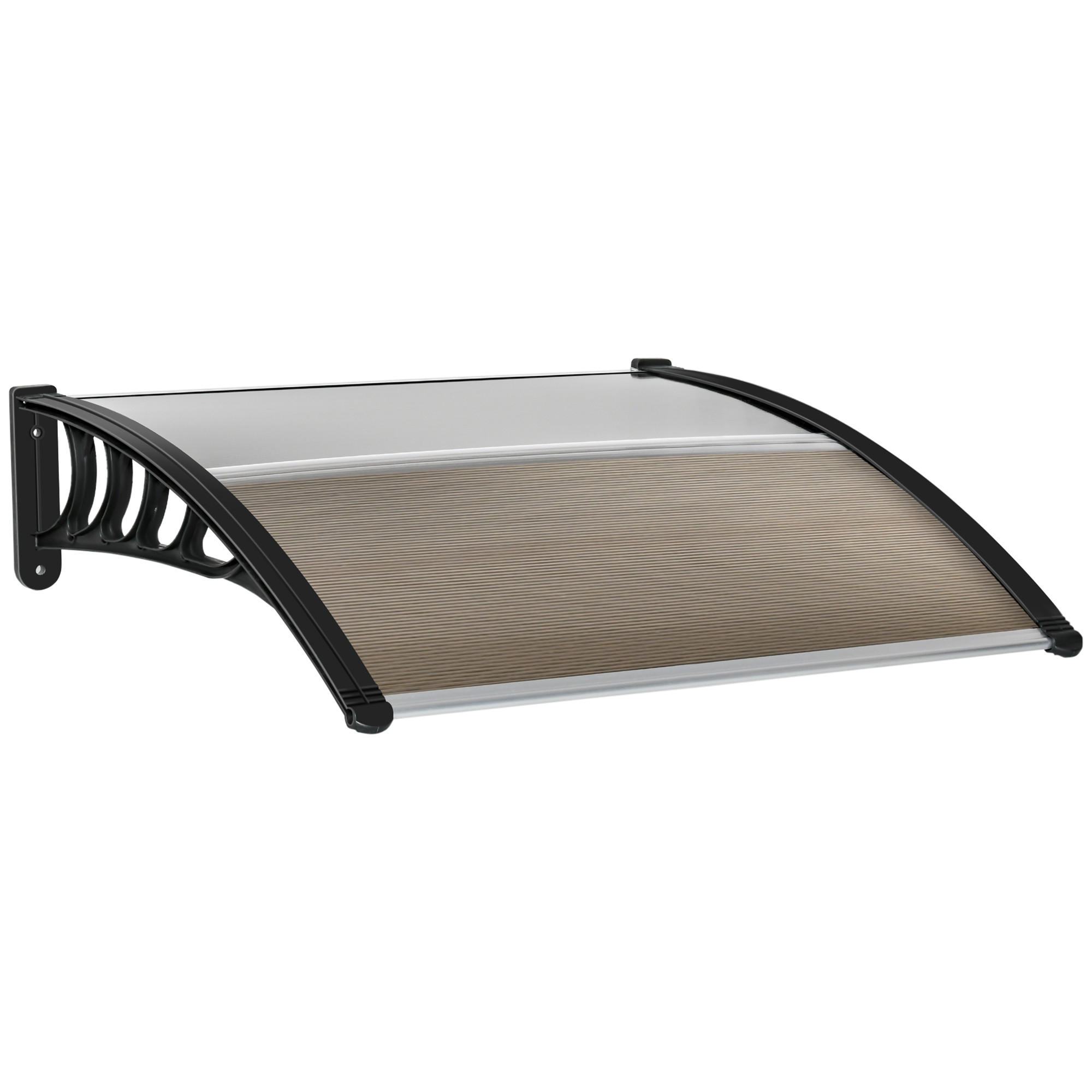 VORDACH für Haustür 103 x 96,5 x 27 cm, Braun - Braun, Kunststoff (103/27/96.5cm) - Outsunny