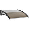 VORDACH für Haustür 103 x 96,5 x 27 cm, Braun - Braun, Kunststoff (103/27/96.5cm) - Outsunny
