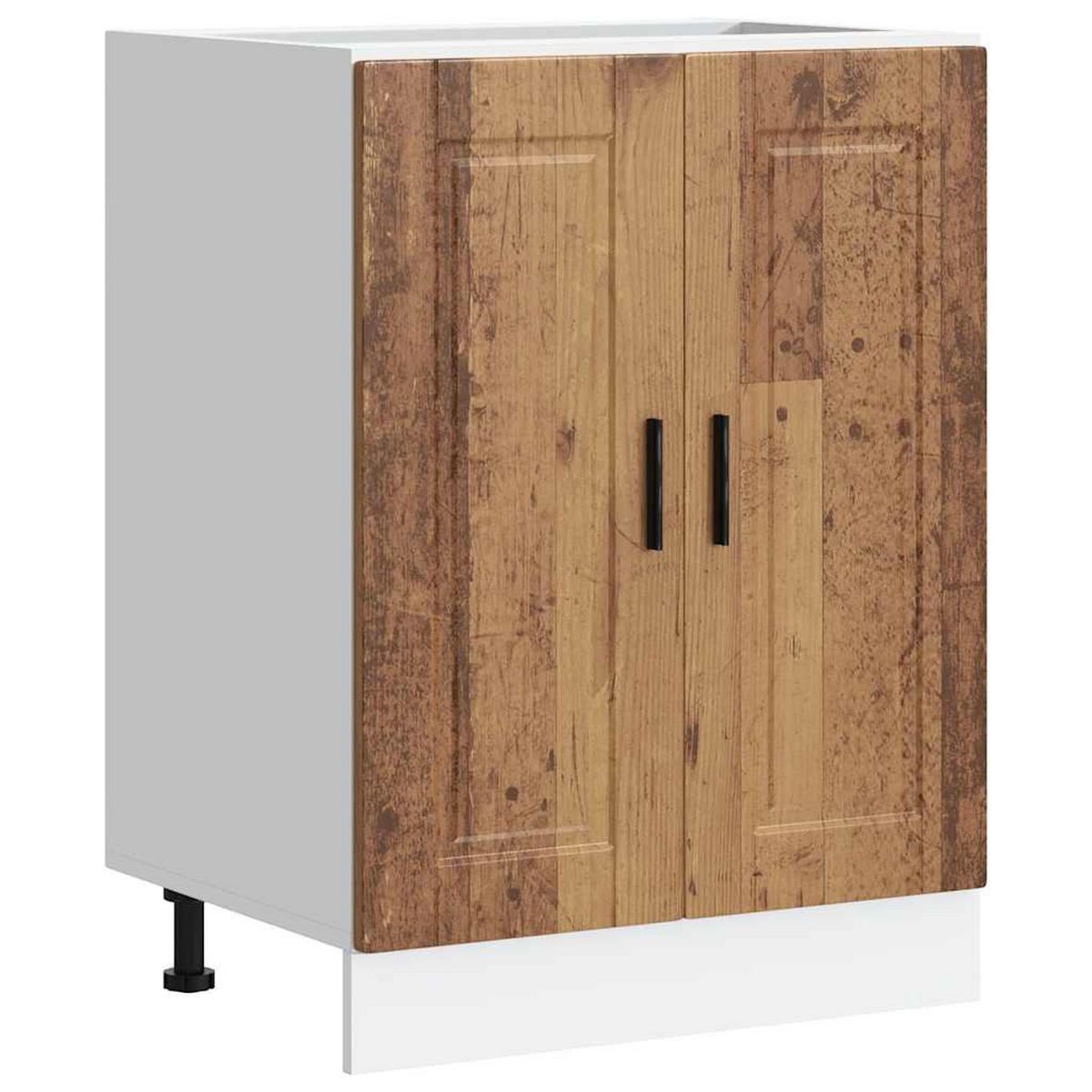 KÜCHENUNTERSCHRANK Theo Altholz-Optik 60x46x81,5 cm - Zwetschgeholzfarben, Holz (60/81.5/46cm) - DELUKE