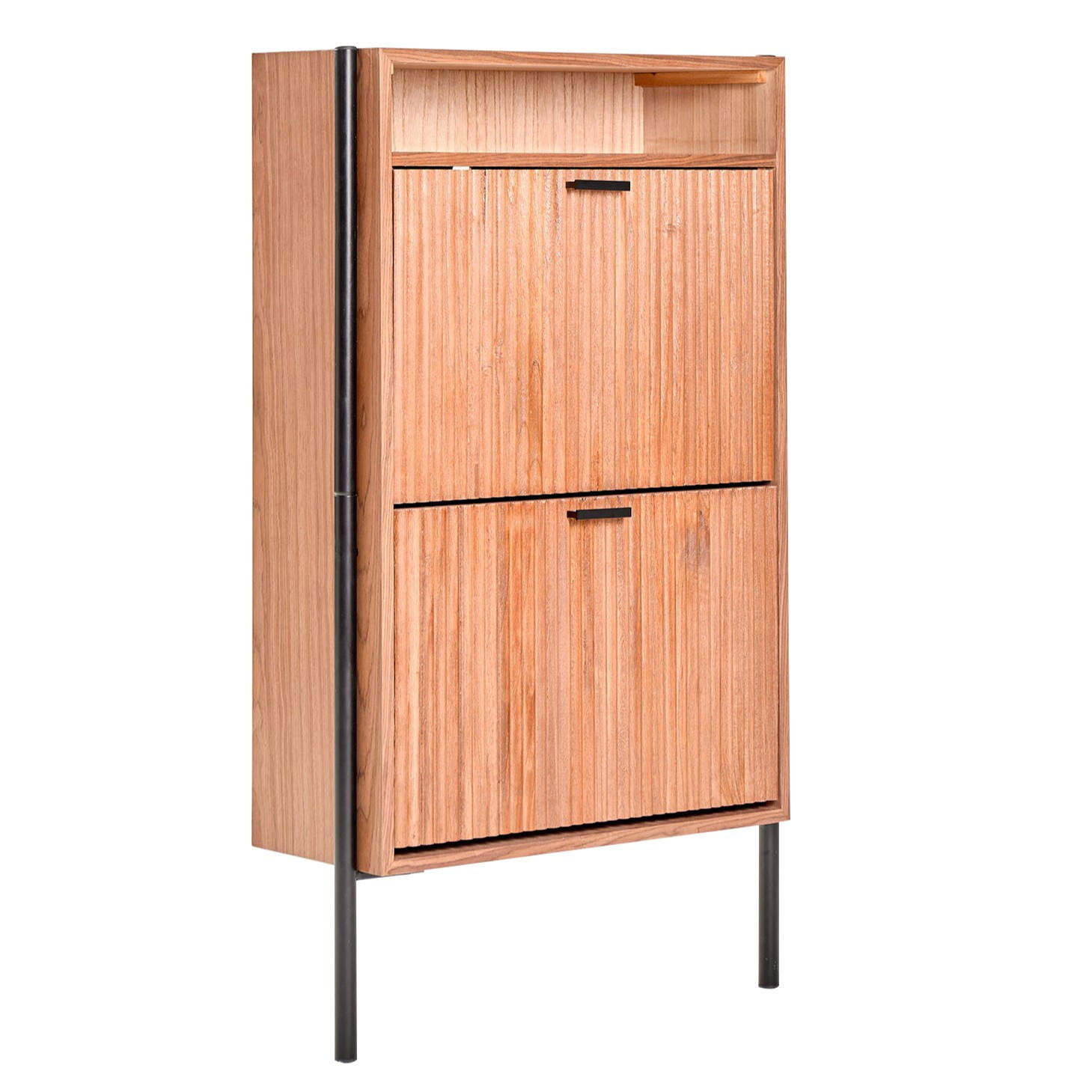 SCHUHSCHRANK Nussbaumholz Braun - Braun, Holz (65/111/25cm) - Nordlys