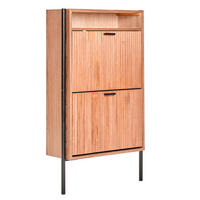 SCHUHSCHRANK Nussbaumholz Braun - Braun, Holz (65/111/25cm) - Nordlys