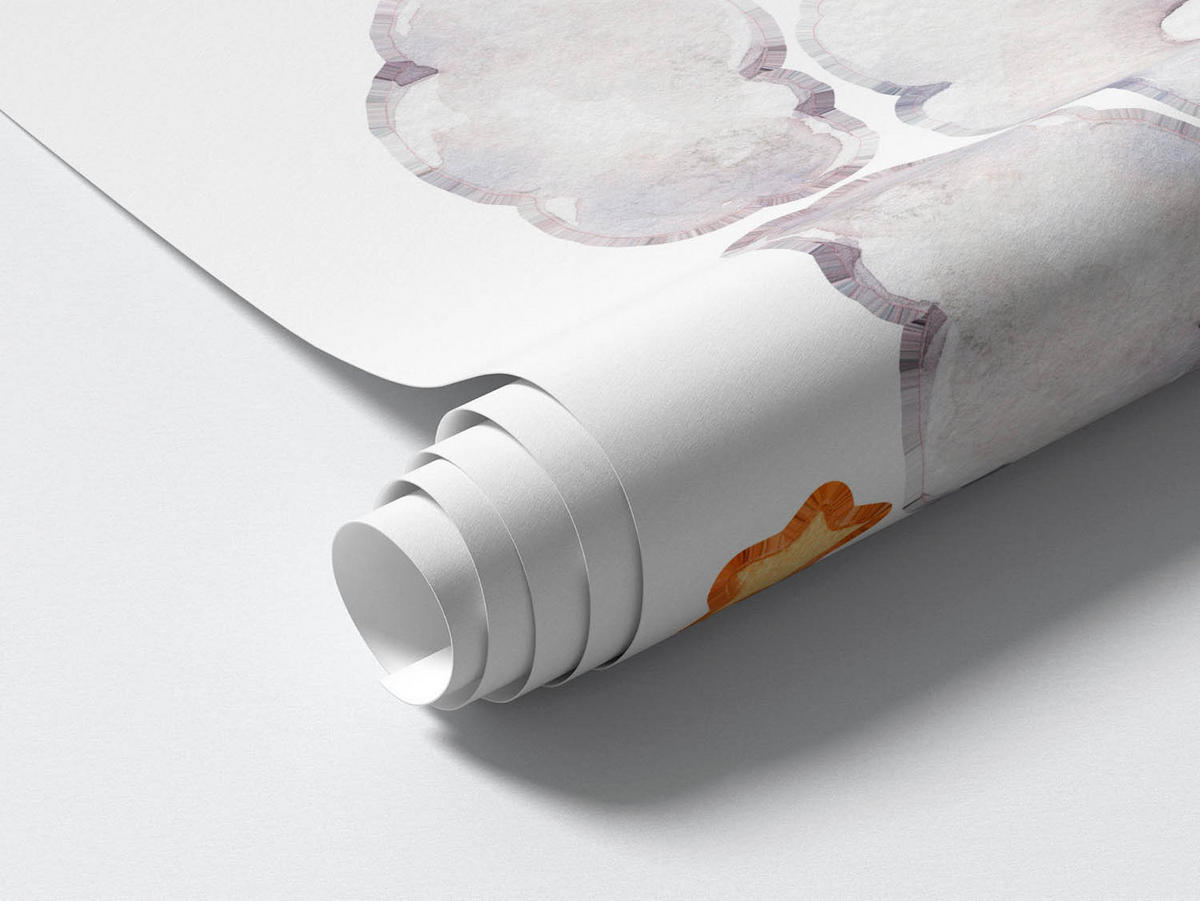 WANDAUFKLEBER 60x101cm - Hasen und Wolken - Multicolor, Kunststoff (60/101/0.1cm) - Wallfluent