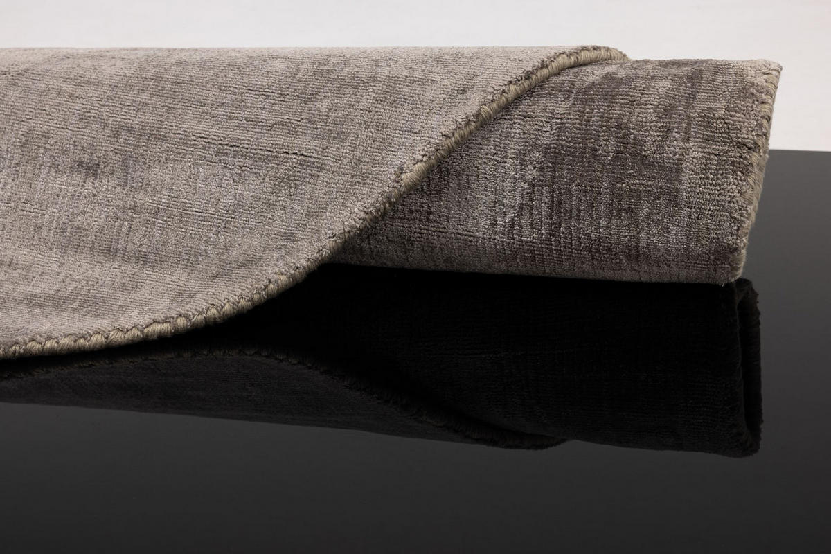 VISKOSETEPPICH Star 190x190 cm - Grau, Textil (190/190cm) - THEKO