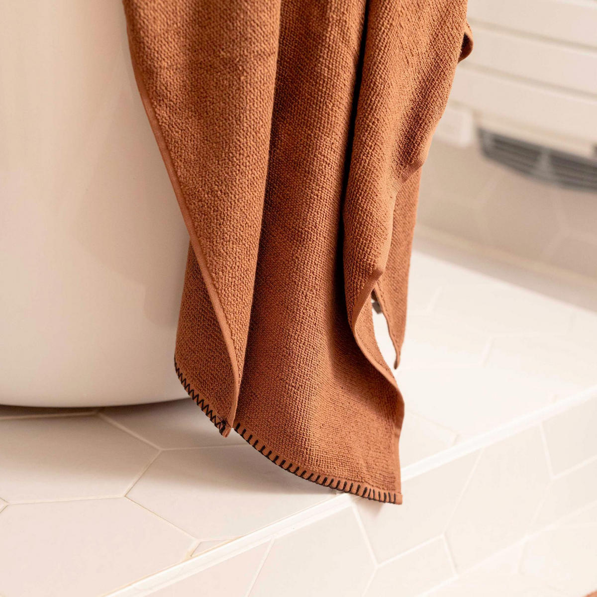 BADETUCH Bora kakao 90 x 150 cm - Dunkelbraun, Textil (90/150cm) - Vivaraise