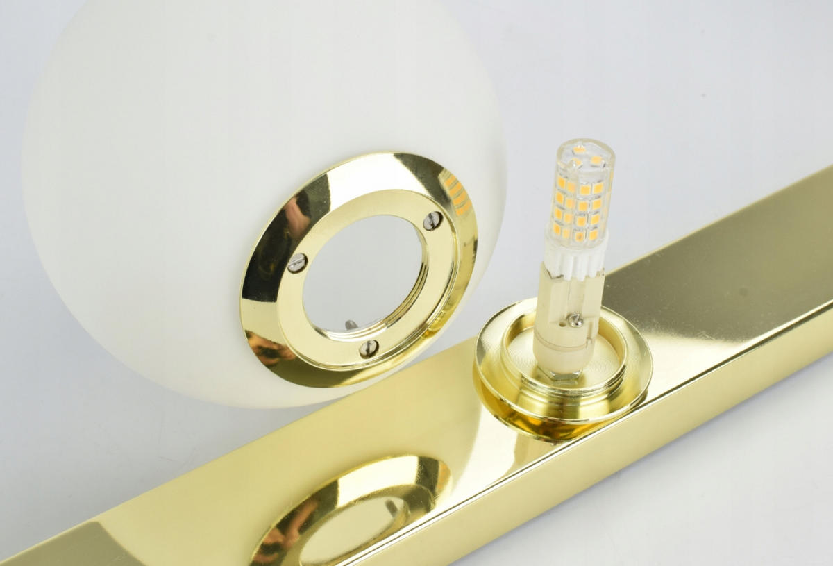 DECKENLEUCHTE GOLDGLAS - Goldfarben/Weiß, Glas/Metall (14/66/16cm) - kiki design