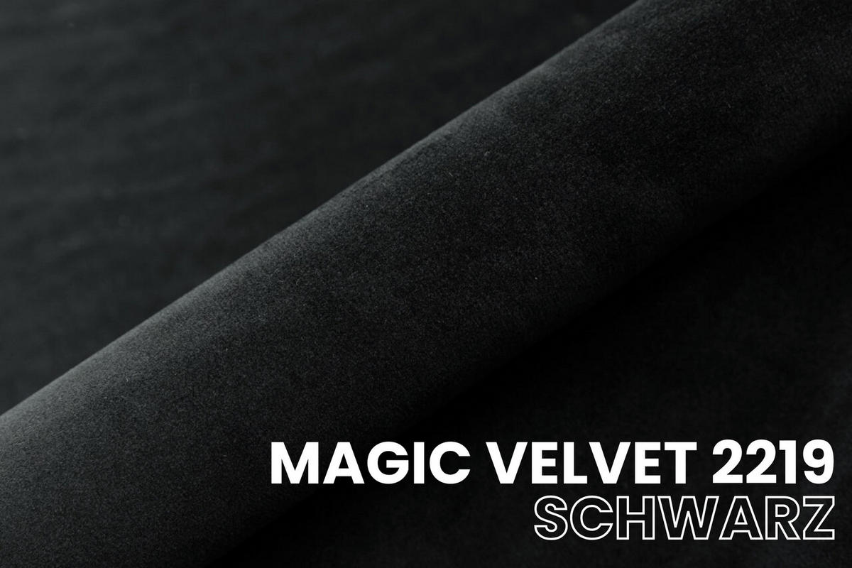 POLSTERBETT MEGAN 200/200 in Velours Schwarz - Schwarz, Holz/Holzwerkstoff (200/200cm) - Deine Möbel 24