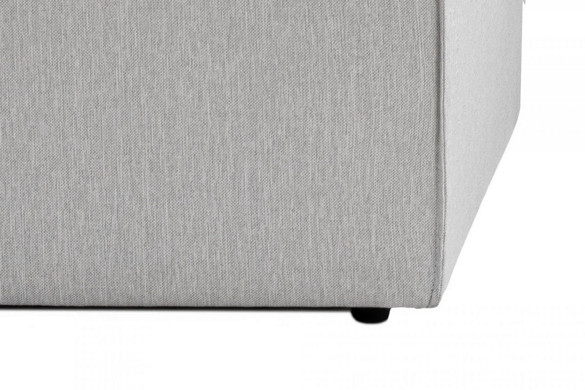 ECKSOFA beidseitig montierbar - Schwarz/Grau, Holz/Kunststoff (296/185cm) - myHomelando
