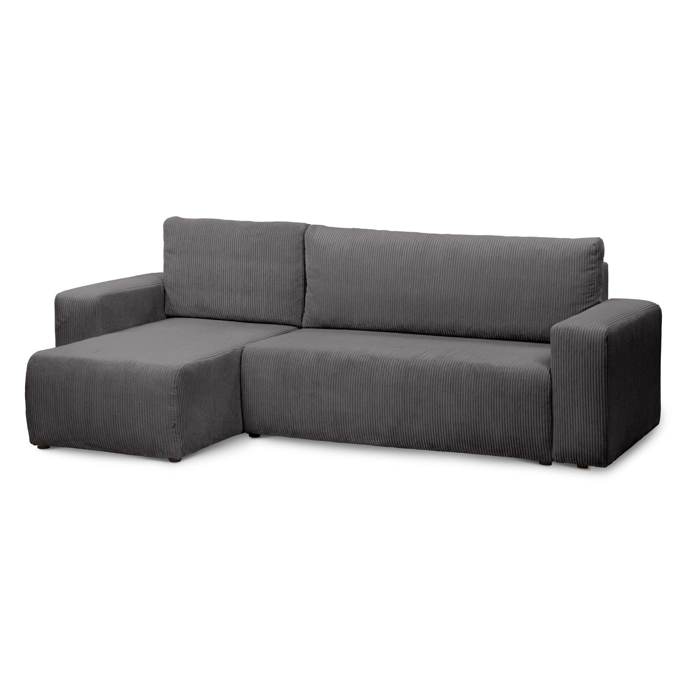 Pillovely Ecksofa Braun 244x83x142 cm