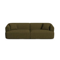 MODULARES-SOFA Campi aus strukturiertem Stoff grün 4 Sitzplätze - Grün, Textil (90/70/255cm) - Cosmopolitan Design
