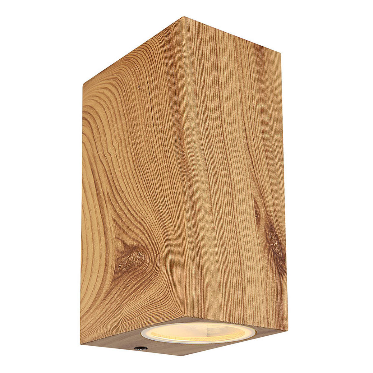 WANDLEUCHTE Veronika Aluminium Holzoptik Braun - Braun, Glas (6.8/15/9.2cm) - Globo Lighting