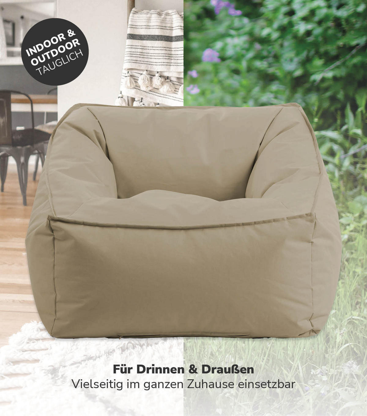 SITZSACK Der Sunnyboy - Beige, Textil (75/60/95cm) - Mokebo