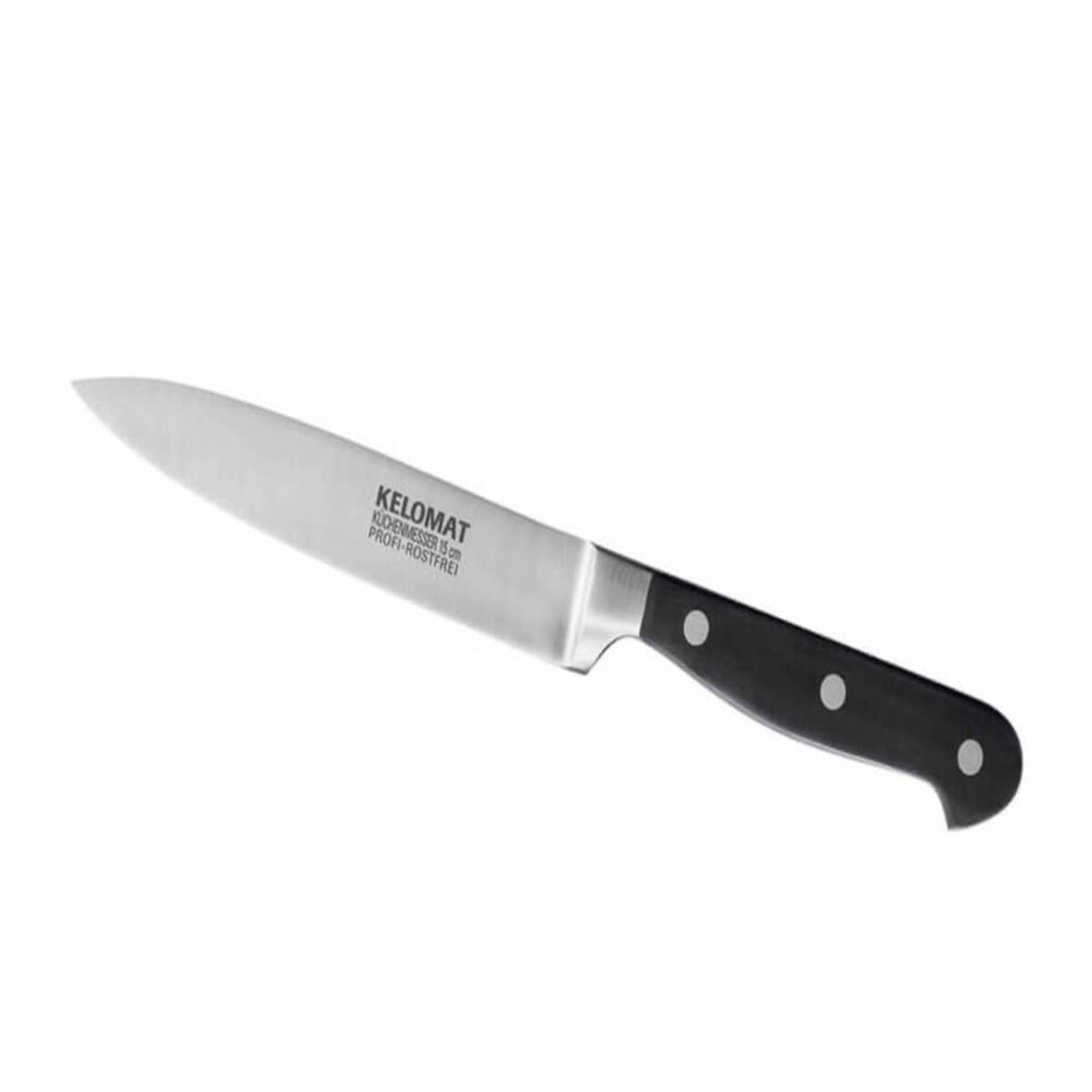 KÜCHENMESSER Profi - Schwarz, Metall (13cm) - Kelomat