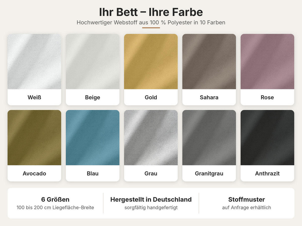 POLSTERBETT Dalas Beige 120 x 200 x 40 cm Stauraum Mit hochwertiger Matratze H2 (bis 100 kg) und Lattenrost - Beige, Holz (120/200cm) - Halmon Schlafkomfort Betten 