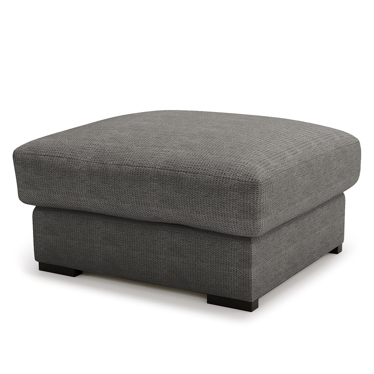 POLSTERHOCKER - Anthrazit/Schwarz, Kunststoff/Textil (92/42/92cm) - home24