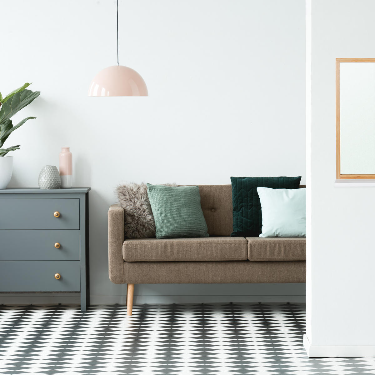 WANDSPIEGEL - Silberfarben, Glas/Holz (38/54.5/12cm) - Relaxdays