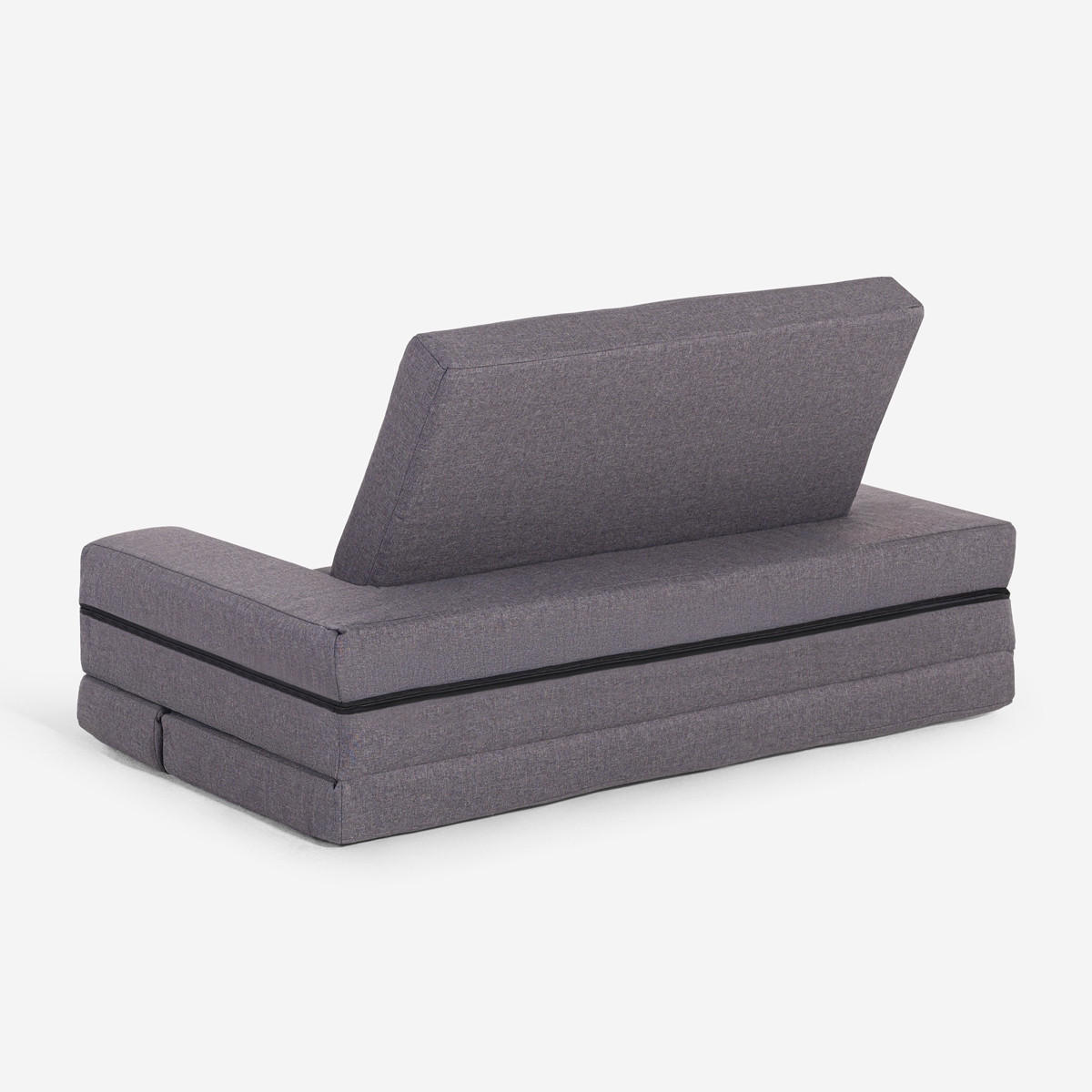 SCHLAFSOFA klappbar Miranda - Dunkel Grau - Grau, Textil (134/70/68cm) - Pasmara