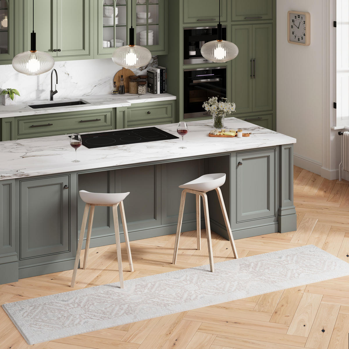 FLACHWEBETEPPICH Tolka - Beige, Textil (60/240cm) - Kukoon Rugs