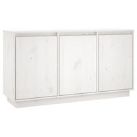 SIDEBOARD Weiss 111/34/60 Cm Massivholz Kiefer - Weiß, Holz (34/60/111cm) - vidaXL